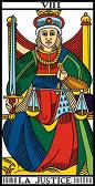 tarot numerologie 8 justice